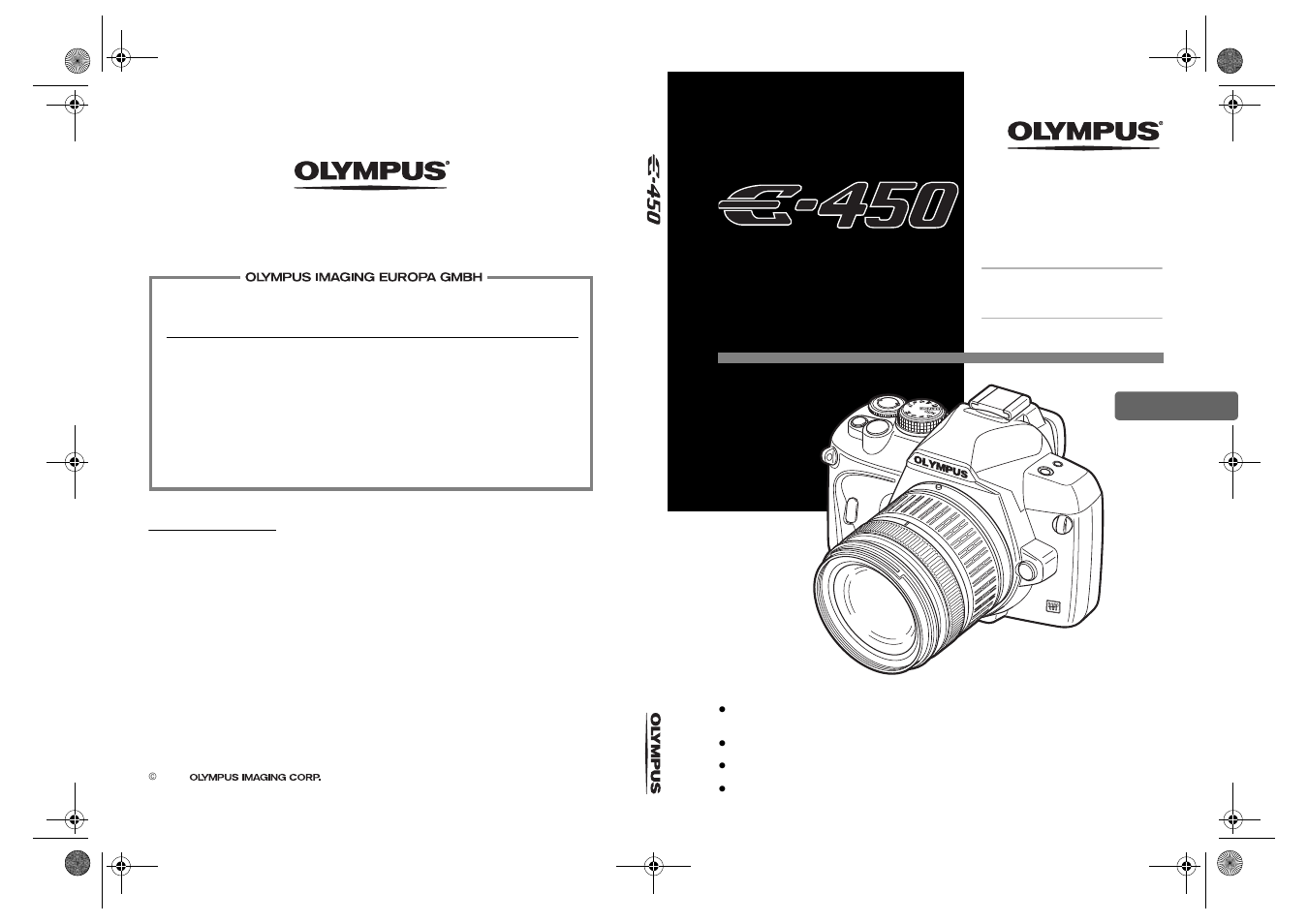 Olympus E-450 User Manual | 147 pages