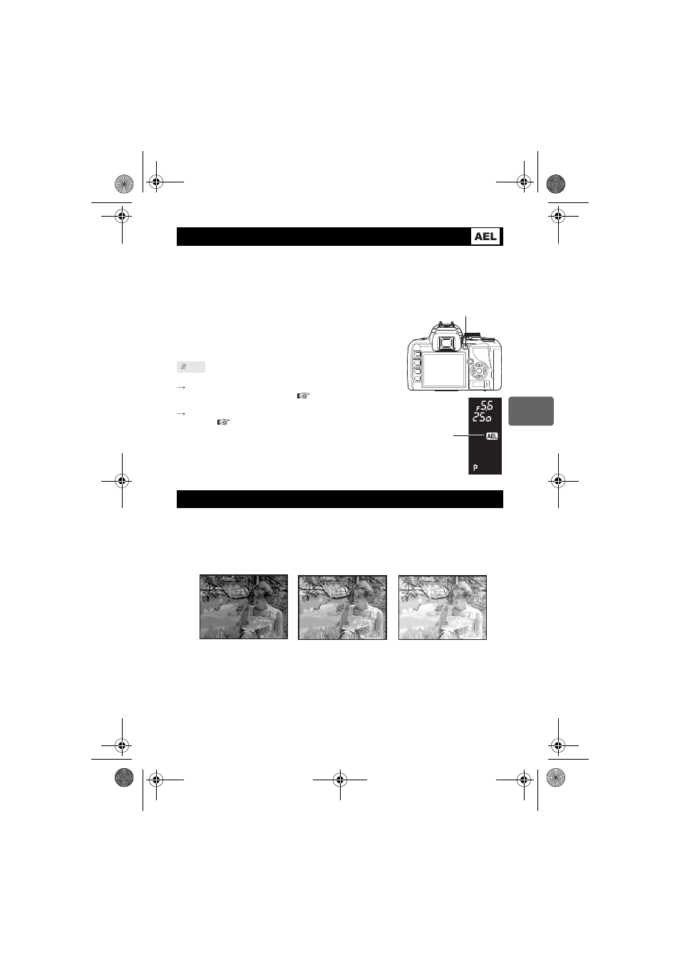 Ae lock, Ae bracketing | Olympus E-450 User Manual | Page 49 / 147