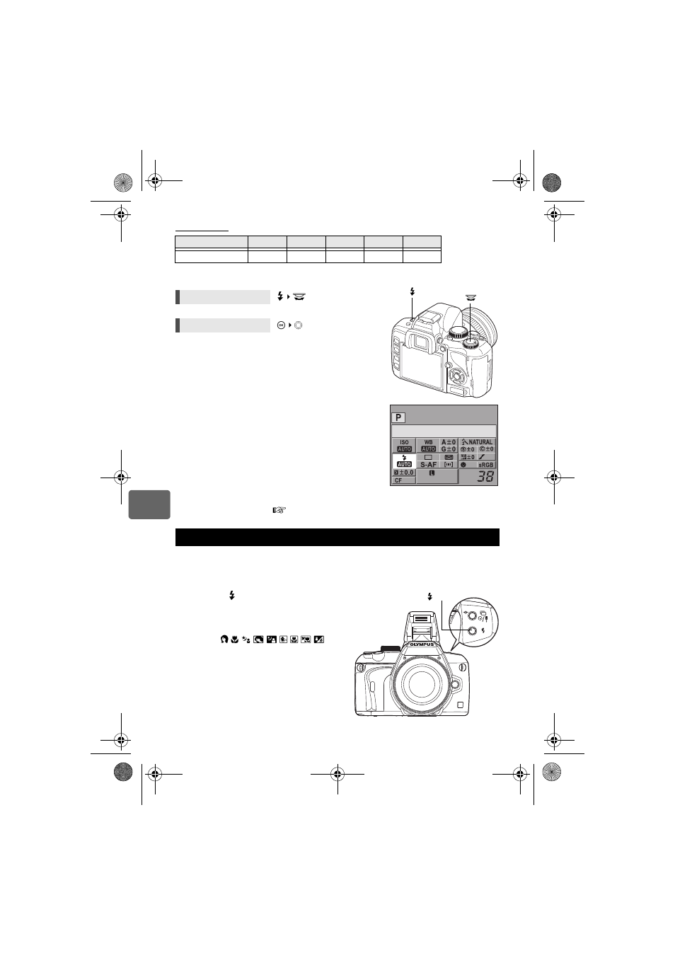 Built-in flash shooting | Olympus E-450 User Manual | Page 68 / 147