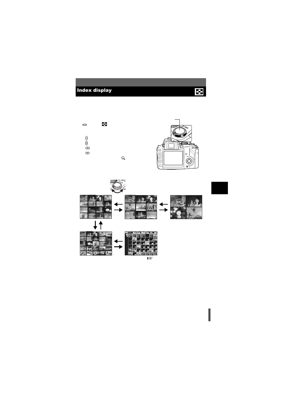 Index display | Olympus E-500 User Manual | Page 101 / 216