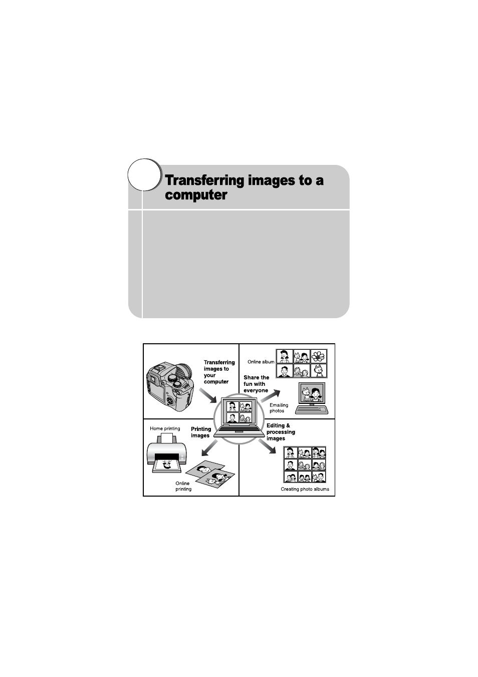10 transferring images to a computer, Transferring images to a computer, Transferring images to a computer" (p. 152) | Olympus E-500 User Manual | Page 152 / 216