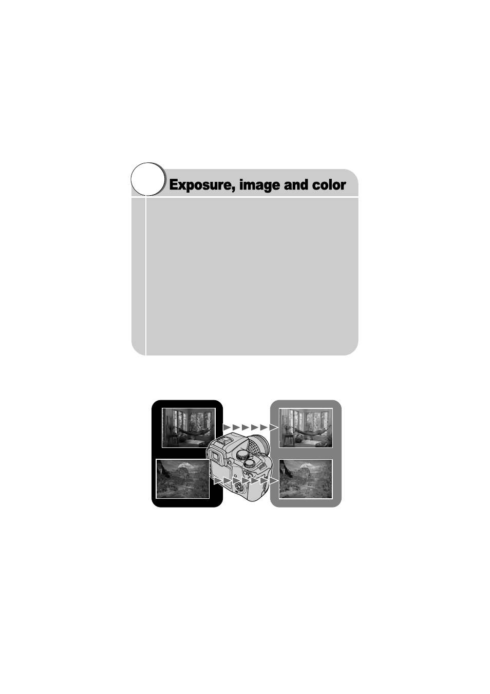 6 exposure, image and color, Exposure, image and color | Olympus E-500 User Manual | Page 76 / 216