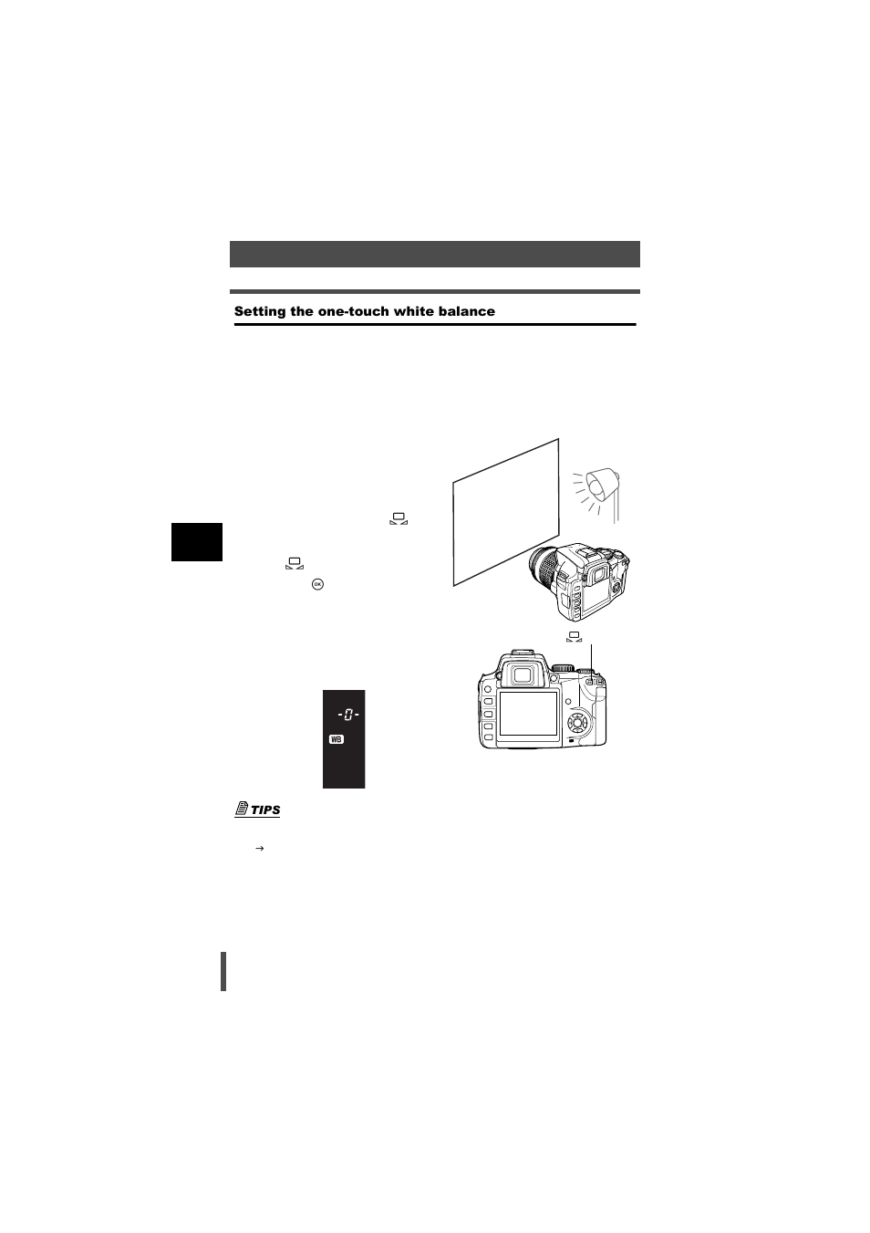 Setting the one-touch white balance | Olympus E-500 User Manual | Page 90 / 216