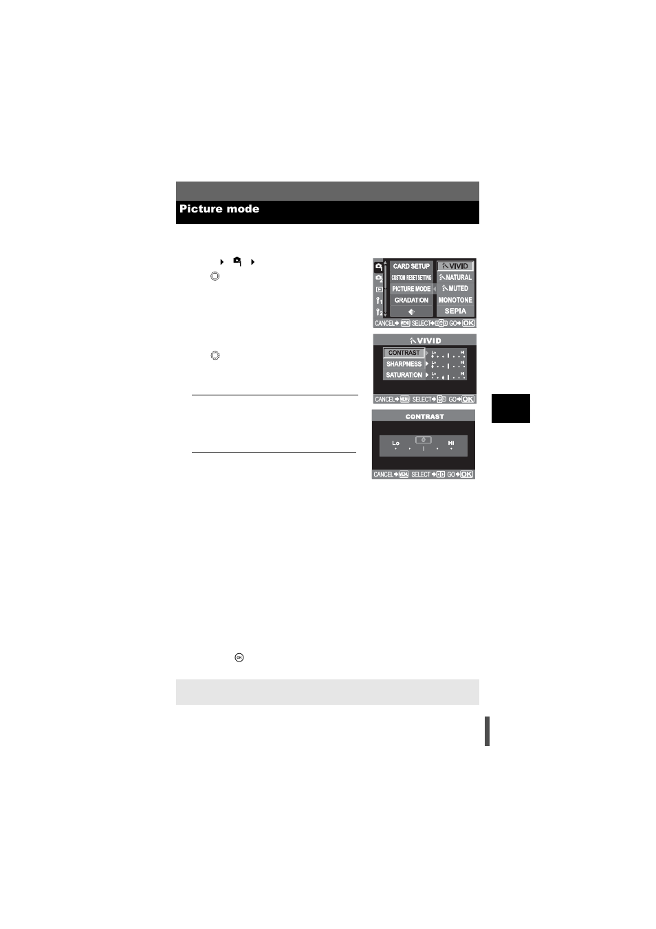 Picture mode | Olympus E-500 User Manual | Page 93 / 216