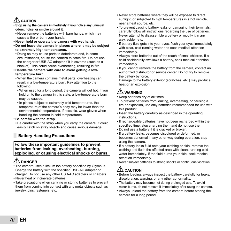 70 en | Olympus SH-21 User Manual | Page 70 / 82