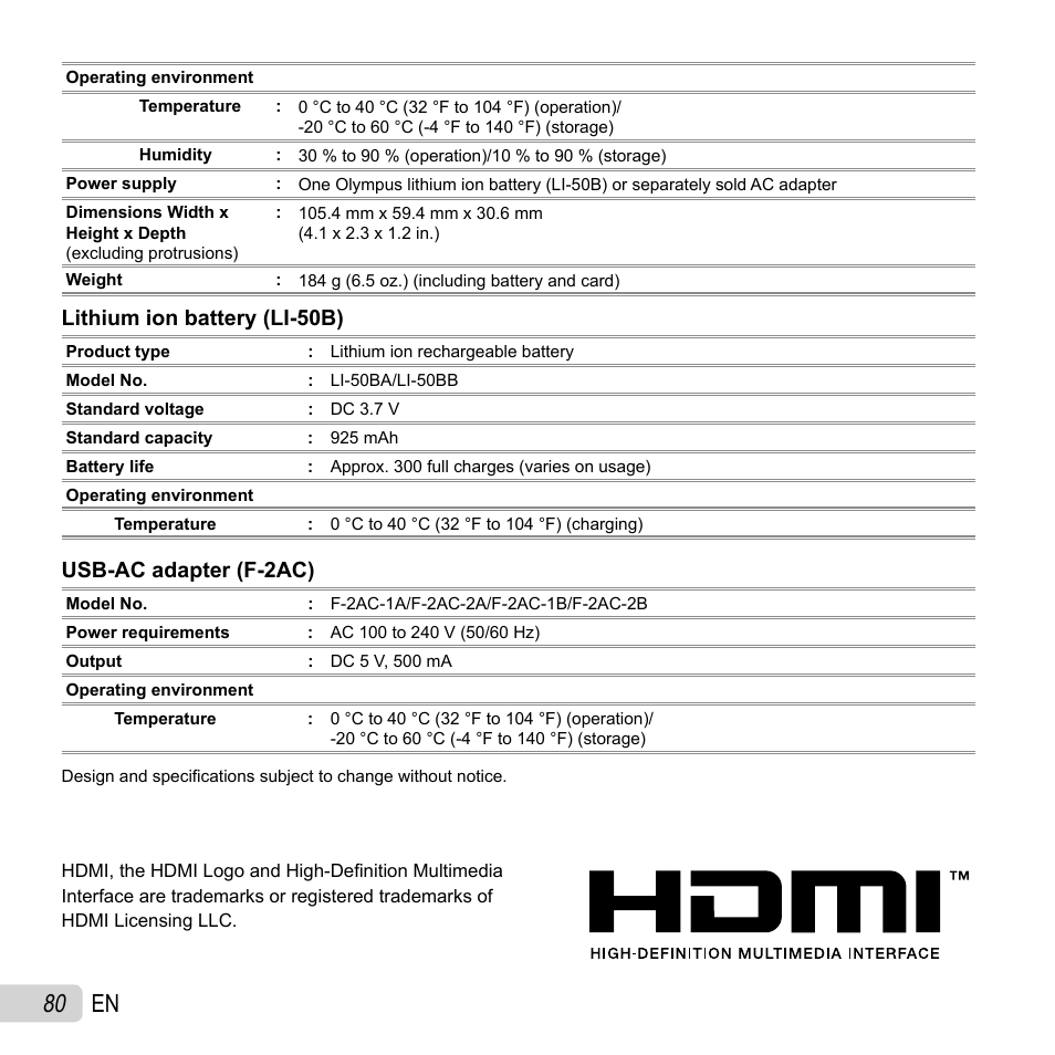 80 en | Olympus SH-21 User Manual | Page 80 / 82