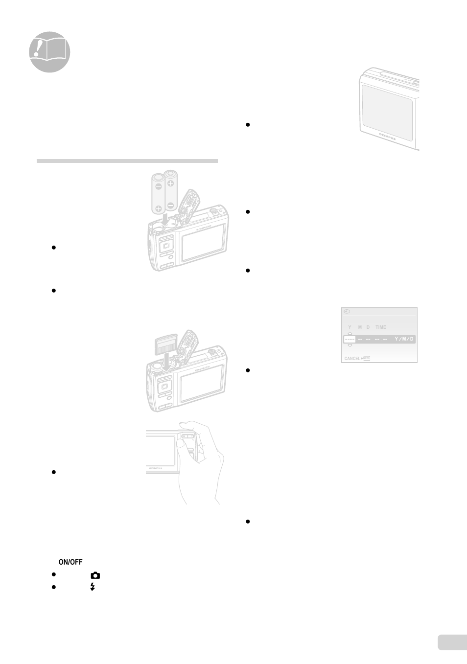 Usage tips, Troubleshooting, 41 en | Battery, Shutter button, Monitor, Date and time function, Miscellaneous | Olympus FE-45 User Manual | Page 41 / 58
