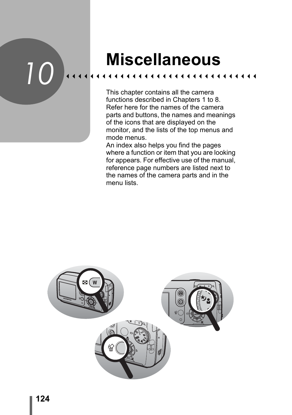 10 miscellaneous, Miscellaneous, P. 124 | Olympus FE-120 User Manual | Page 124 / 139