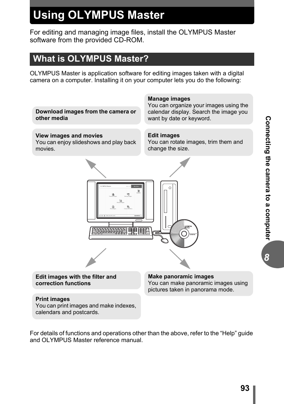Using olympus master, What is olympus master | Olympus FE-120 User Manual | Page 93 / 139