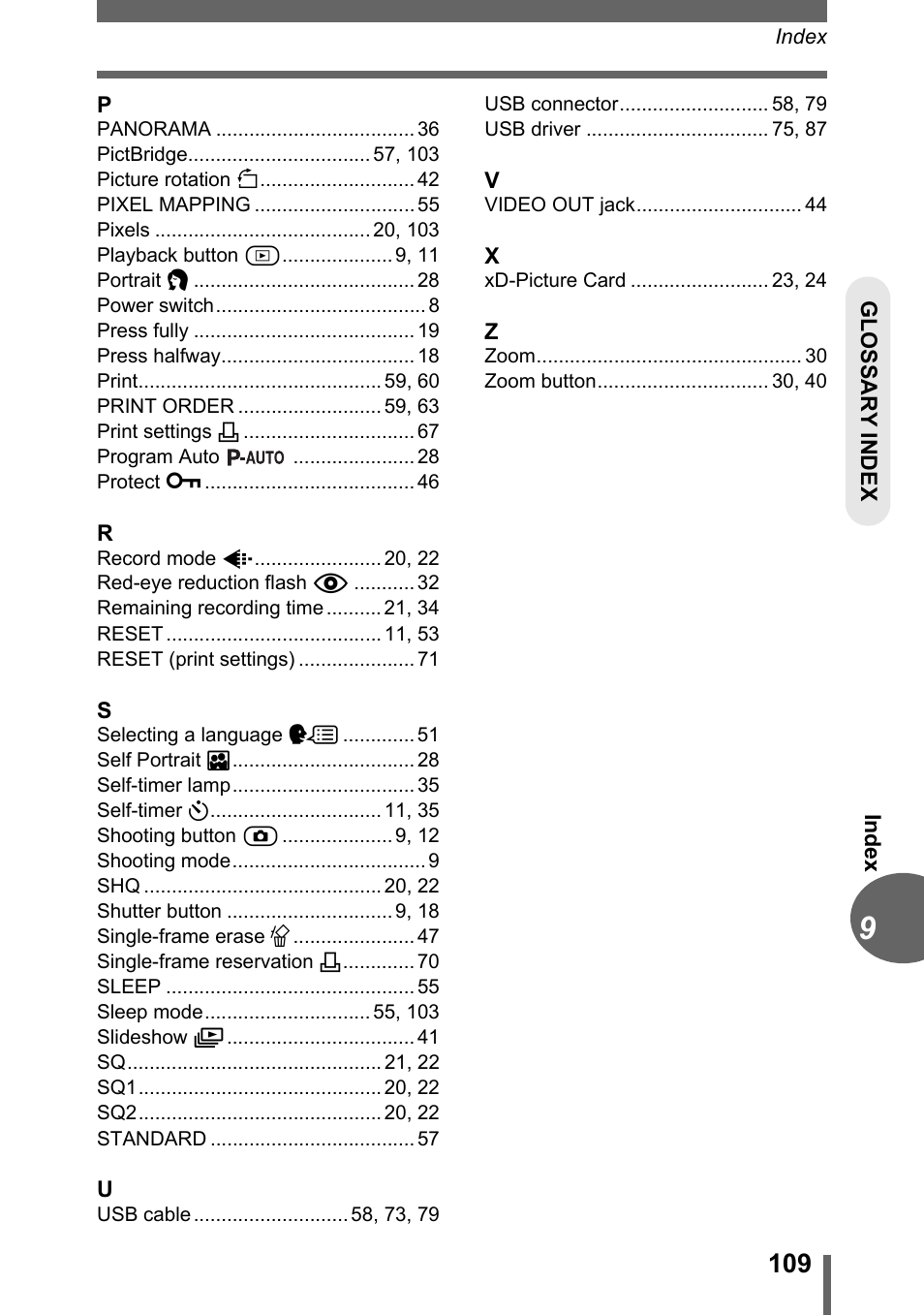 Olympus FE-110 User Manual | Page 109 / 110