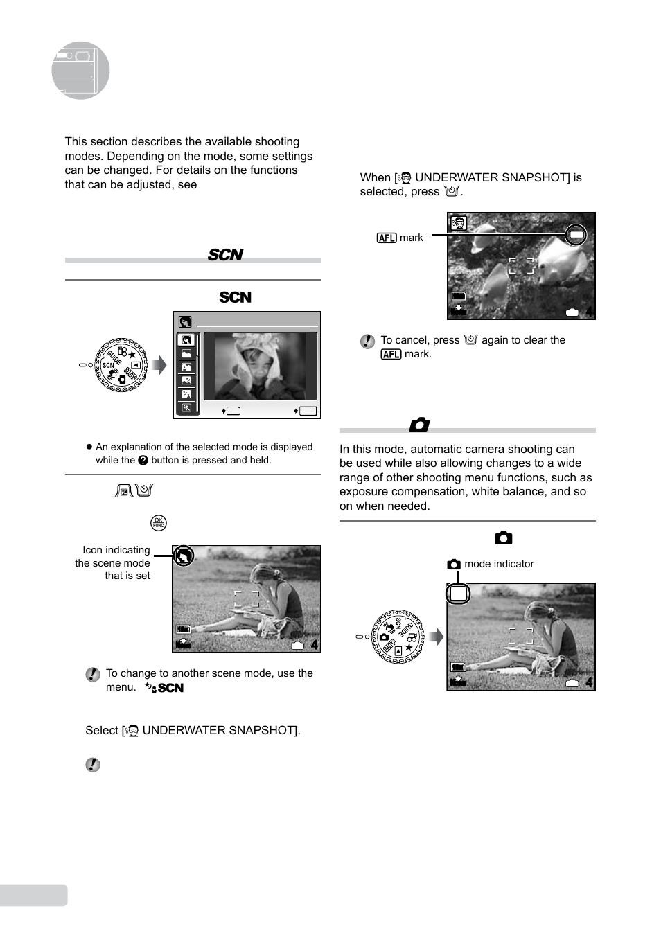 Using shooting modes, Using the best mode for the shooting scene, 1 en | Olympus µ 1050 SW User Manual | Page 18 / 80