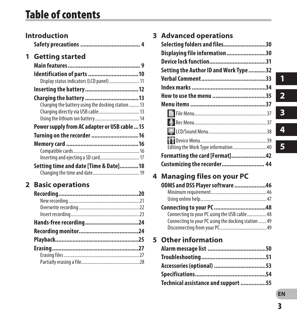 Olympus DS7000 User Manual | Page 3 / 56