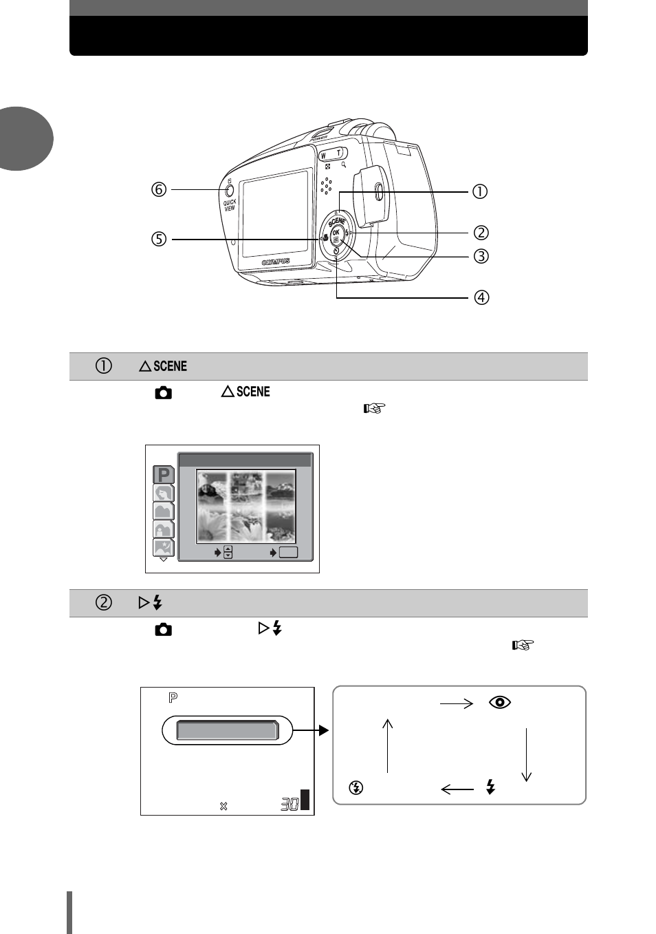 Direct buttons | Olympus µ-mini DIGITAL S User Manual | Page 10 / 158