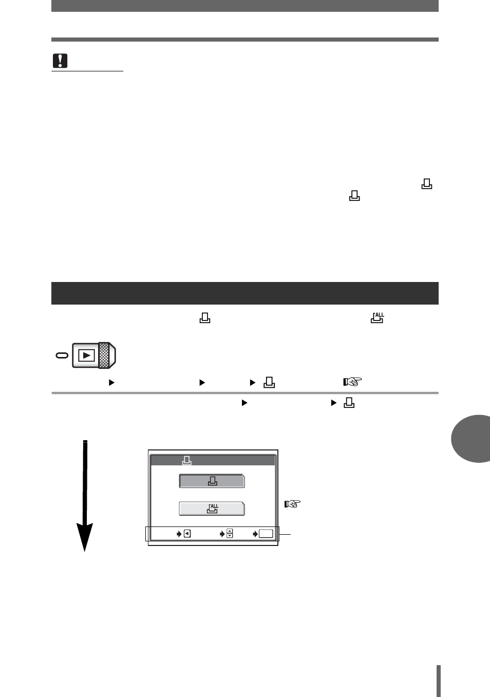 Flowchart for setting up the print reservations | Olympus µ-mini DIGITAL S User Manual | Page 103 / 158