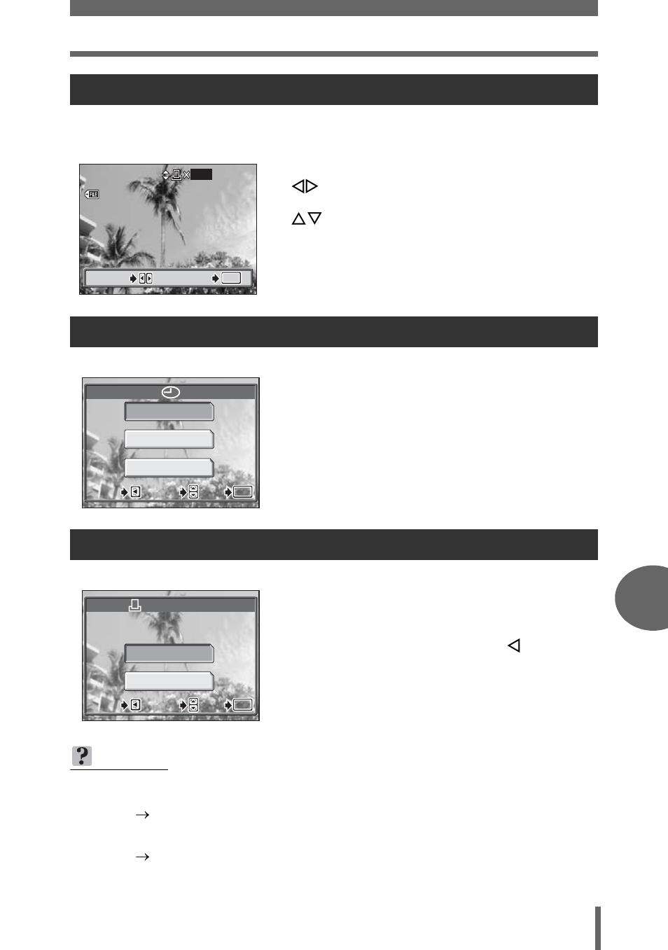 Selecting the picture to print, Setting the printing data, Completing the print reservation | Prin tin g pi ct ur e s, Tips | Olympus µ-mini DIGITAL S User Manual | Page 105 / 158