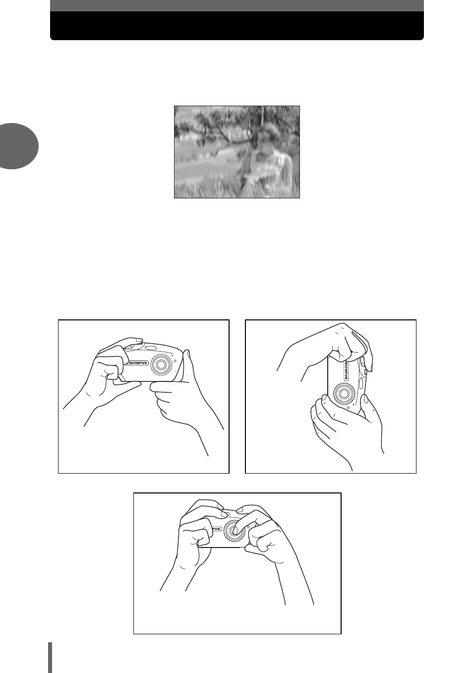 Holding the camera | Olympus µ-mini DIGITAL S User Manual | Page 18 / 158
