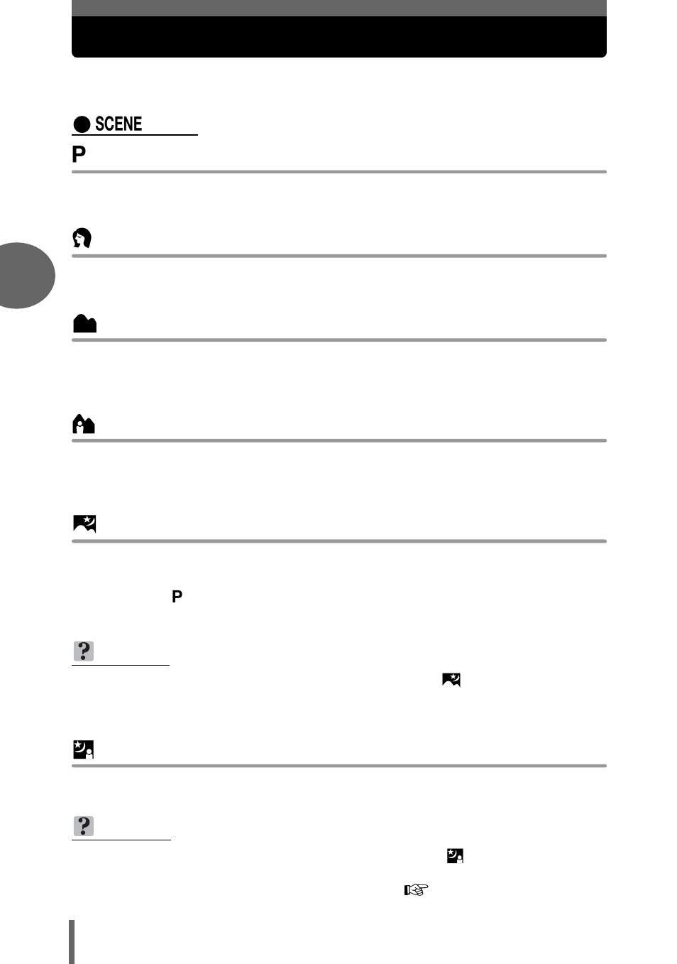Selecting a shooting mode, According to the situation” (p.26) | Olympus µ-mini DIGITAL S User Manual | Page 26 / 158