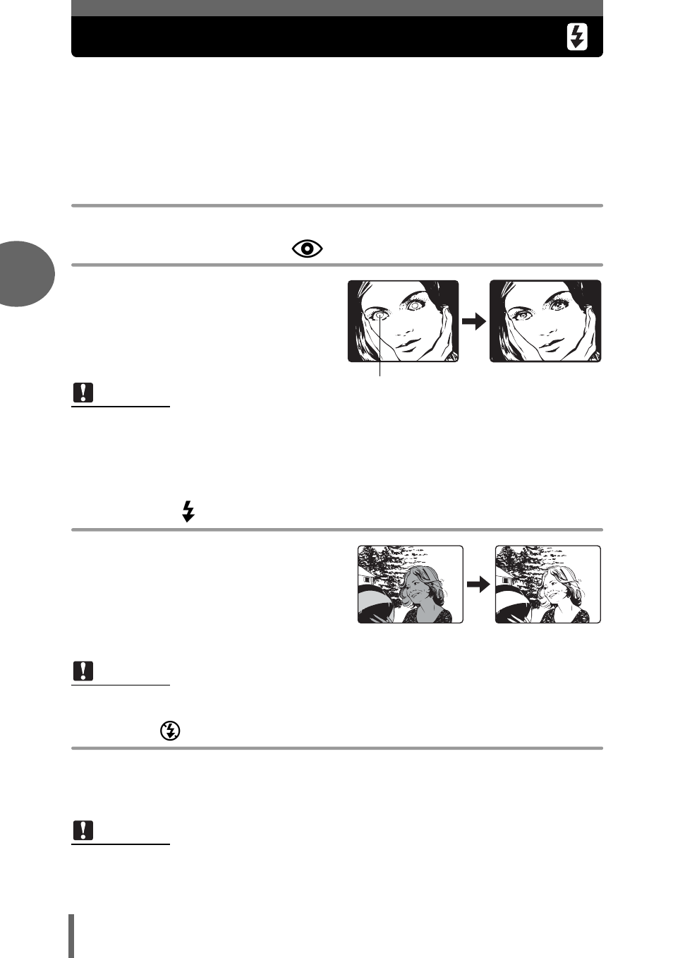 Flash shooting, Flash, Shooting” (p.34) | Olympus µ-mini DIGITAL S User Manual | Page 34 / 158