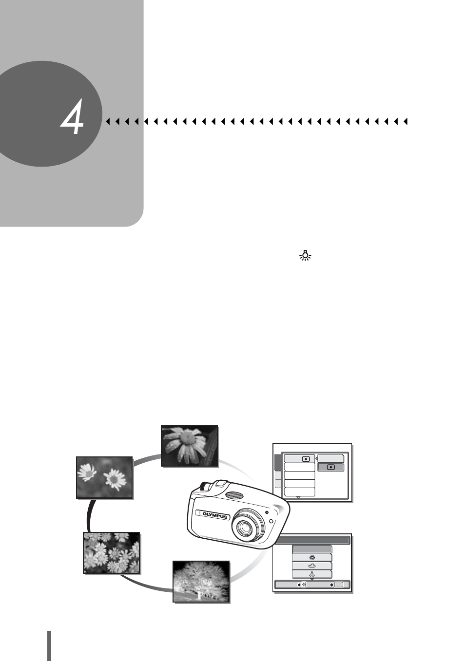 4 advanced shooting functions, Advanced shooting functions, P.36 | Olympus µ-mini DIGITAL S User Manual | Page 36 / 158