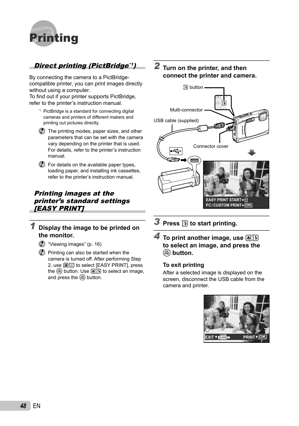 Printing | Olympus µ TOUGH-6010 User Manual | Page 48 / 83