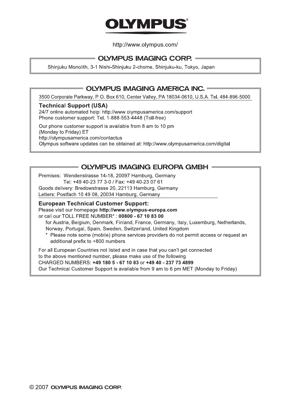 Olympus FE-300 User Manual | Page 64 / 64