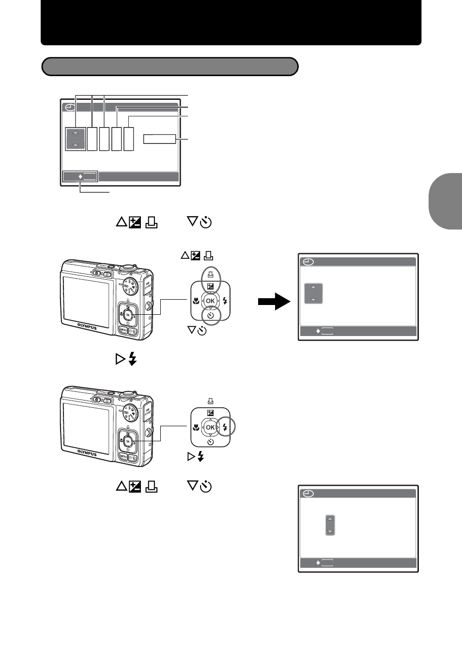 Set the date and time, A. press the of / < and ny buttons to select [y, Quick start guide | Olympus FE-300 User Manual | Page 7 / 64