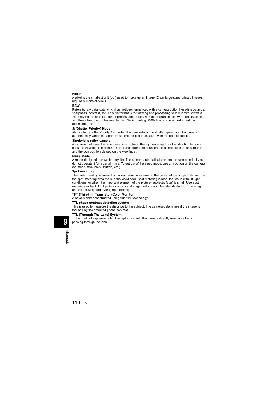 Olympus E-410 User Manual | Page 110 / 128