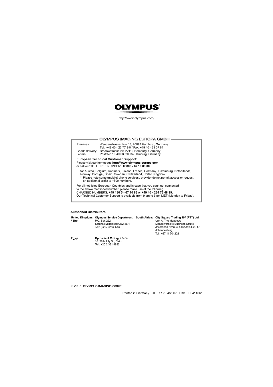 Olympus E-410 User Manual | Page 128 / 128