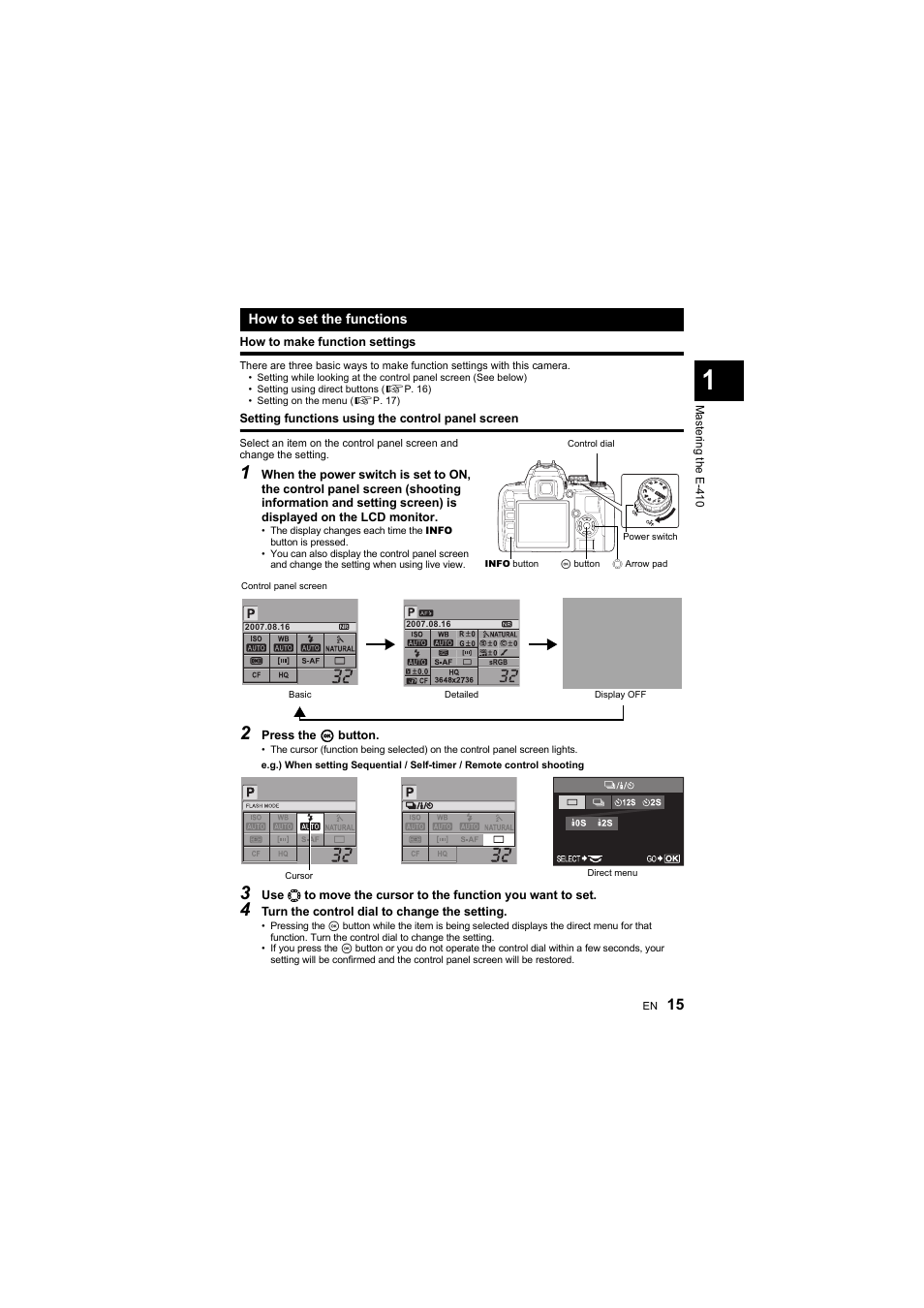 Olympus E-410 User Manual | Page 15 / 128