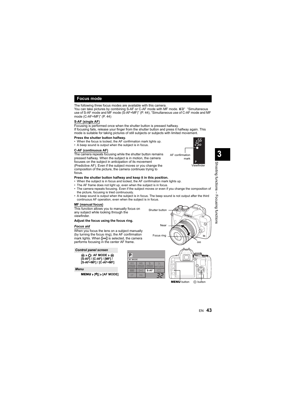 Olympus E-410 User Manual | Page 43 / 128