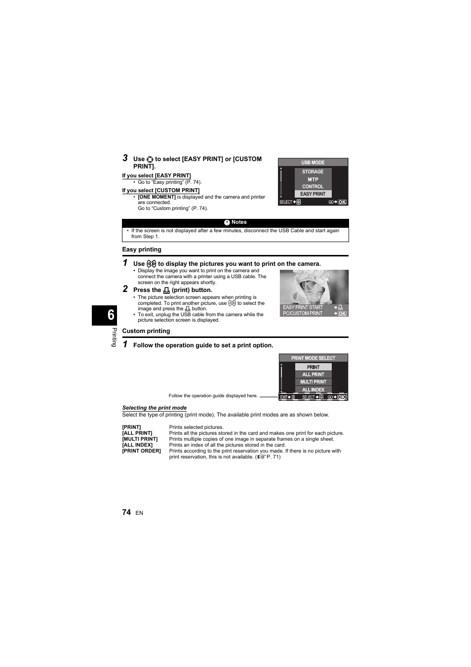 Olympus E-410 User Manual | Page 74 / 128