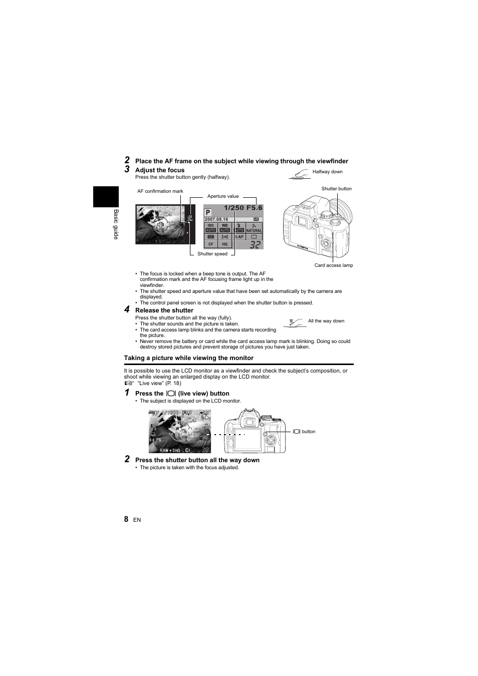 Olympus E-410 User Manual | Page 8 / 128