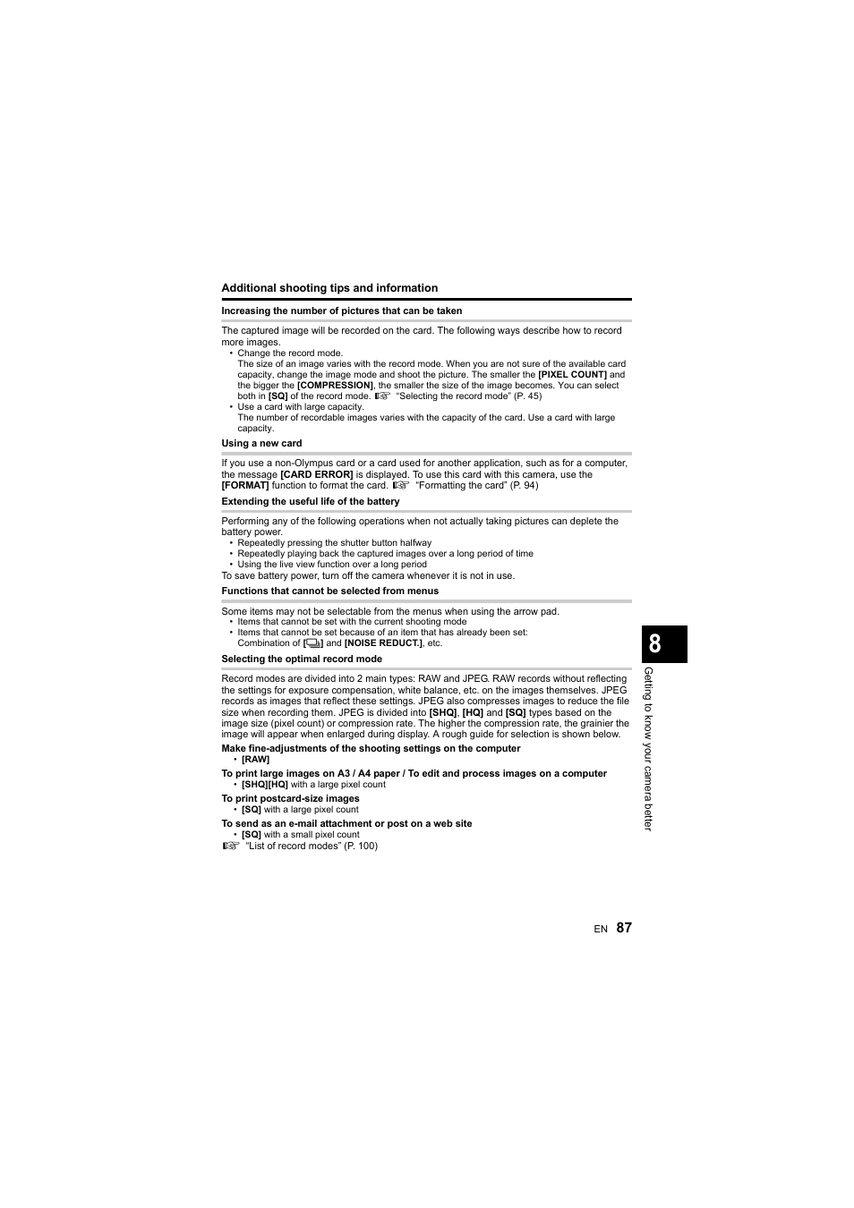 Olympus E-410 User Manual | Page 87 / 128