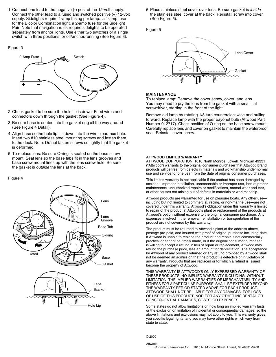 Attwood 3810 User Manual | Page 2 / 2