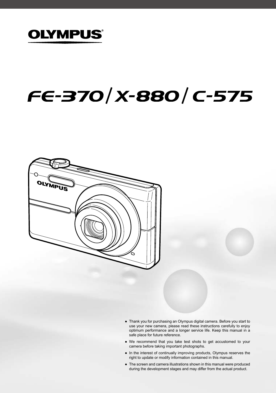 Olympus FE-370 User Manual | 64 pages