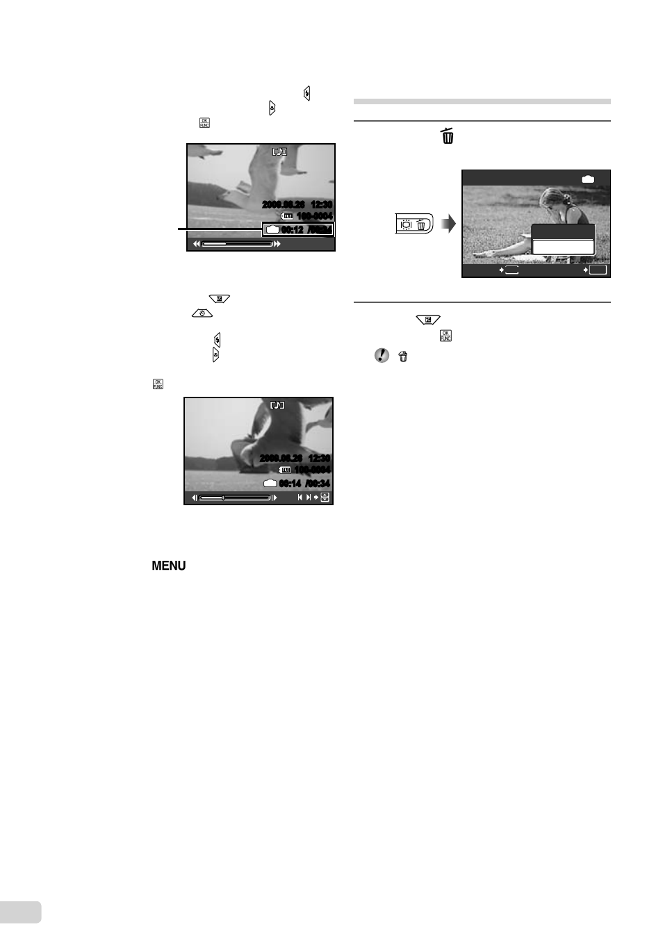 Erasing images during playback, 16 en | Olympus FE-3000 User Manual | Page 16 / 58