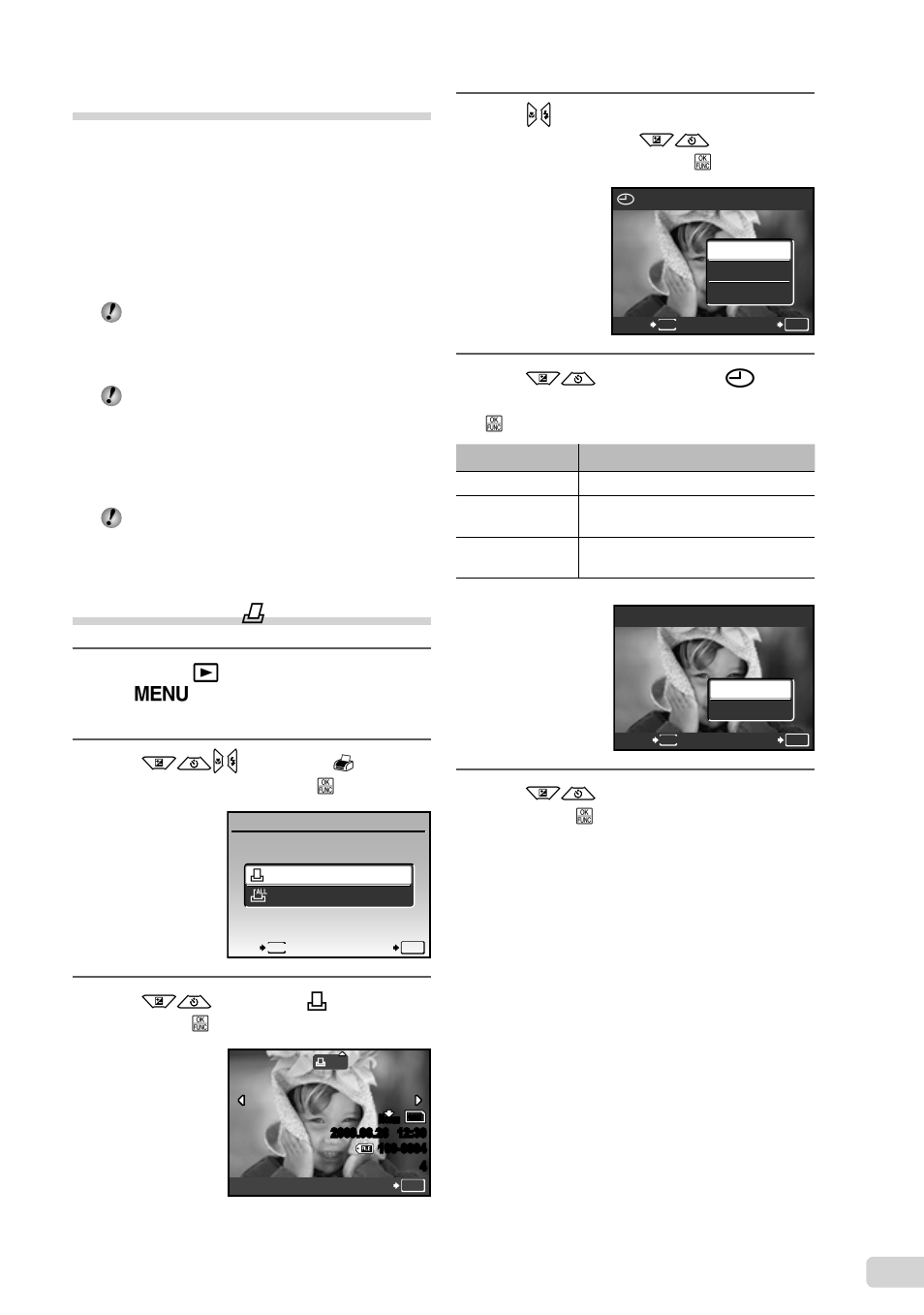 Print reservations (dpof), Single-frame print reservations, 37 en print reservations (dpof | Olympus FE-3000 User Manual | Page 37 / 58