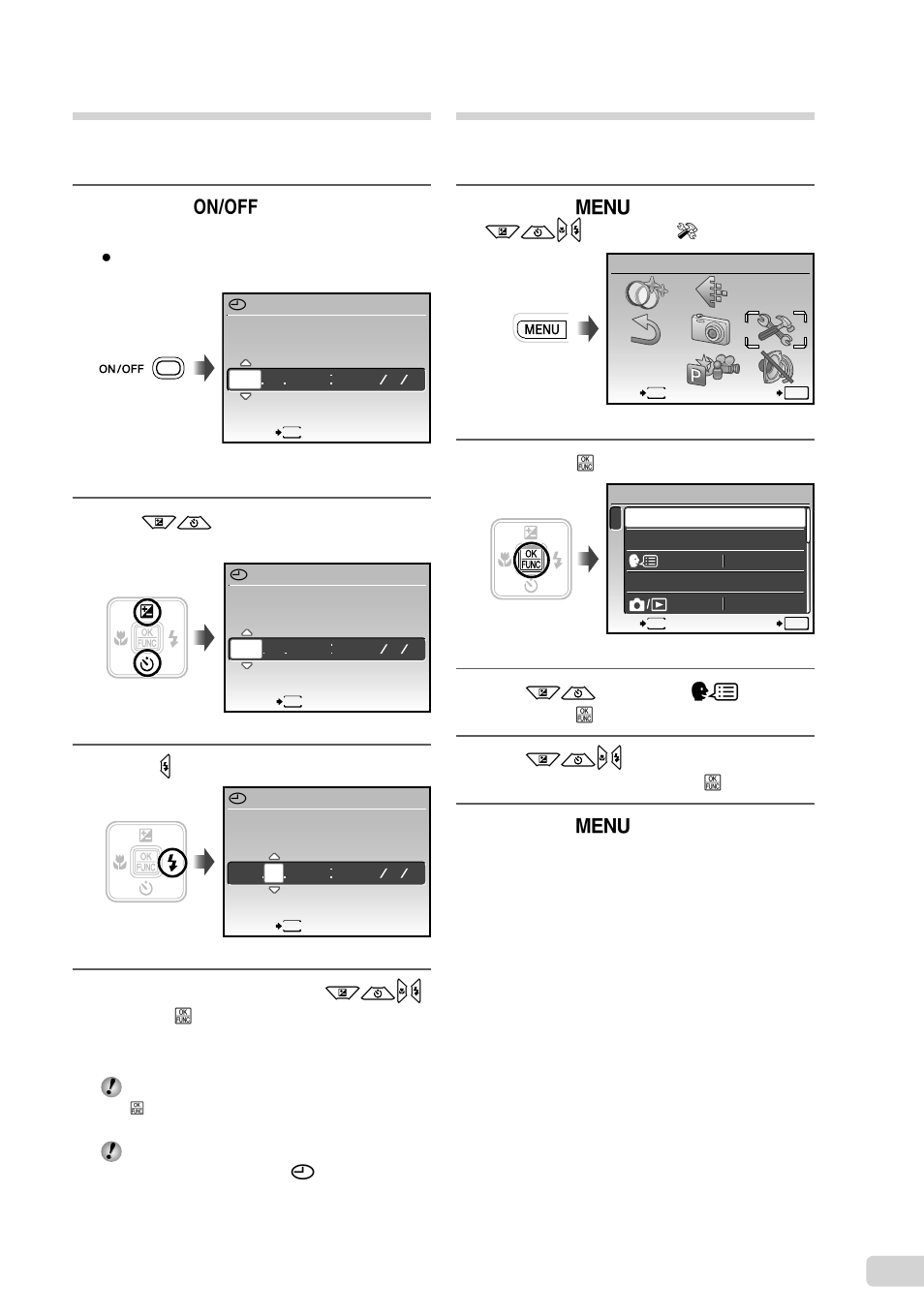 13 en setting the date and time, Changing the display language | Olympus FE-5020 User Manual | Page 13 / 63