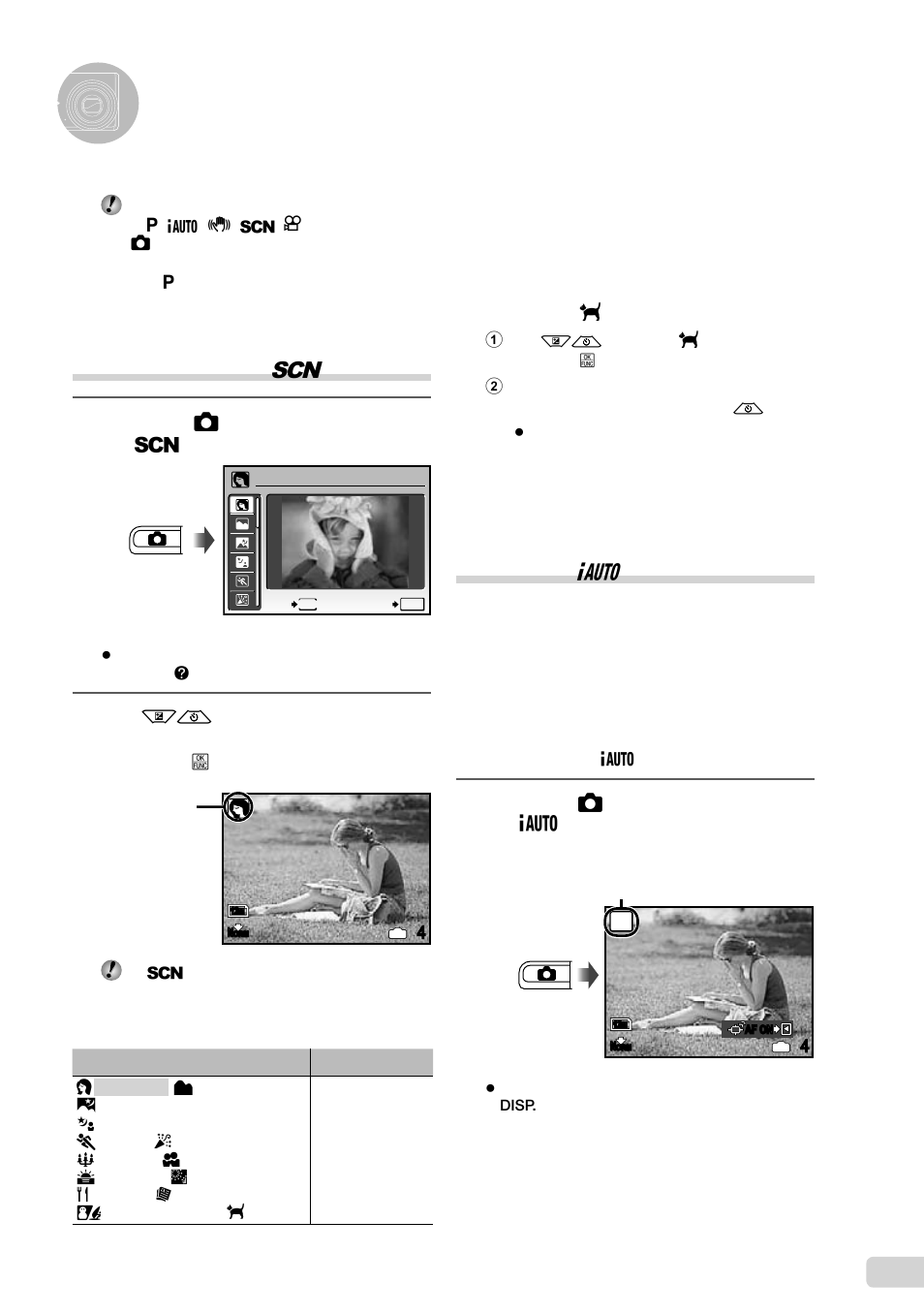 Using shooting modes, 17 en, Shooting with automatic settings (g mode) | Olympus FE-5020 User Manual | Page 17 / 63