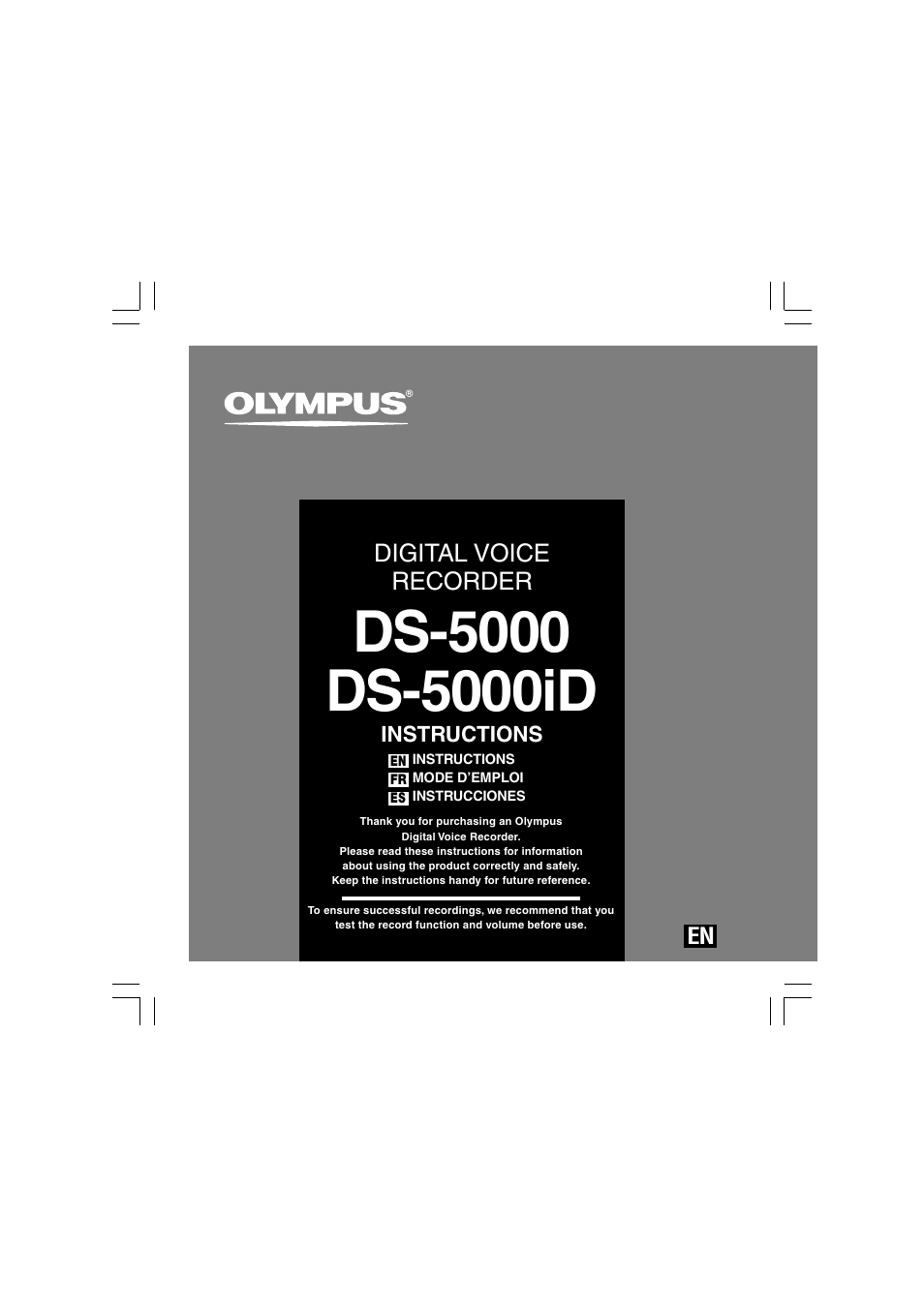 Olympus DS-5000 User Manual | 69 pages