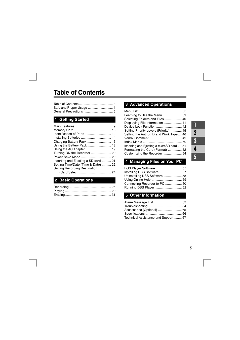 Olympus DS-5000 User Manual | Page 3 / 69