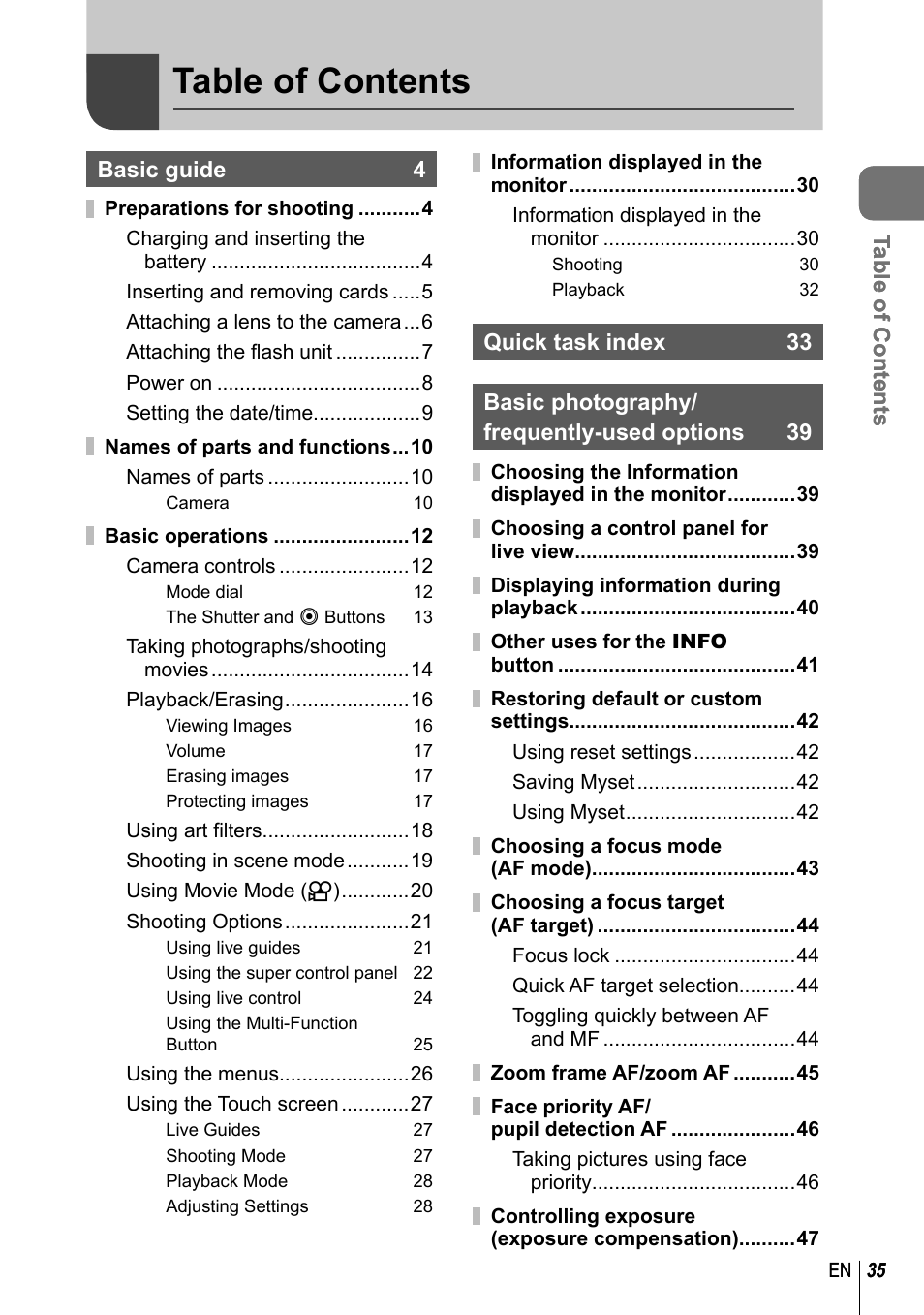 Olympus EM5 User Manual | Page 35 / 133