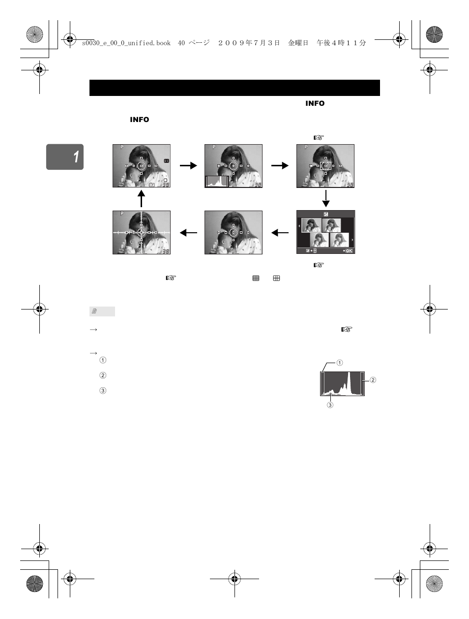 Switching the information display | Olympus E-600 User Manual | Page 40 / 155