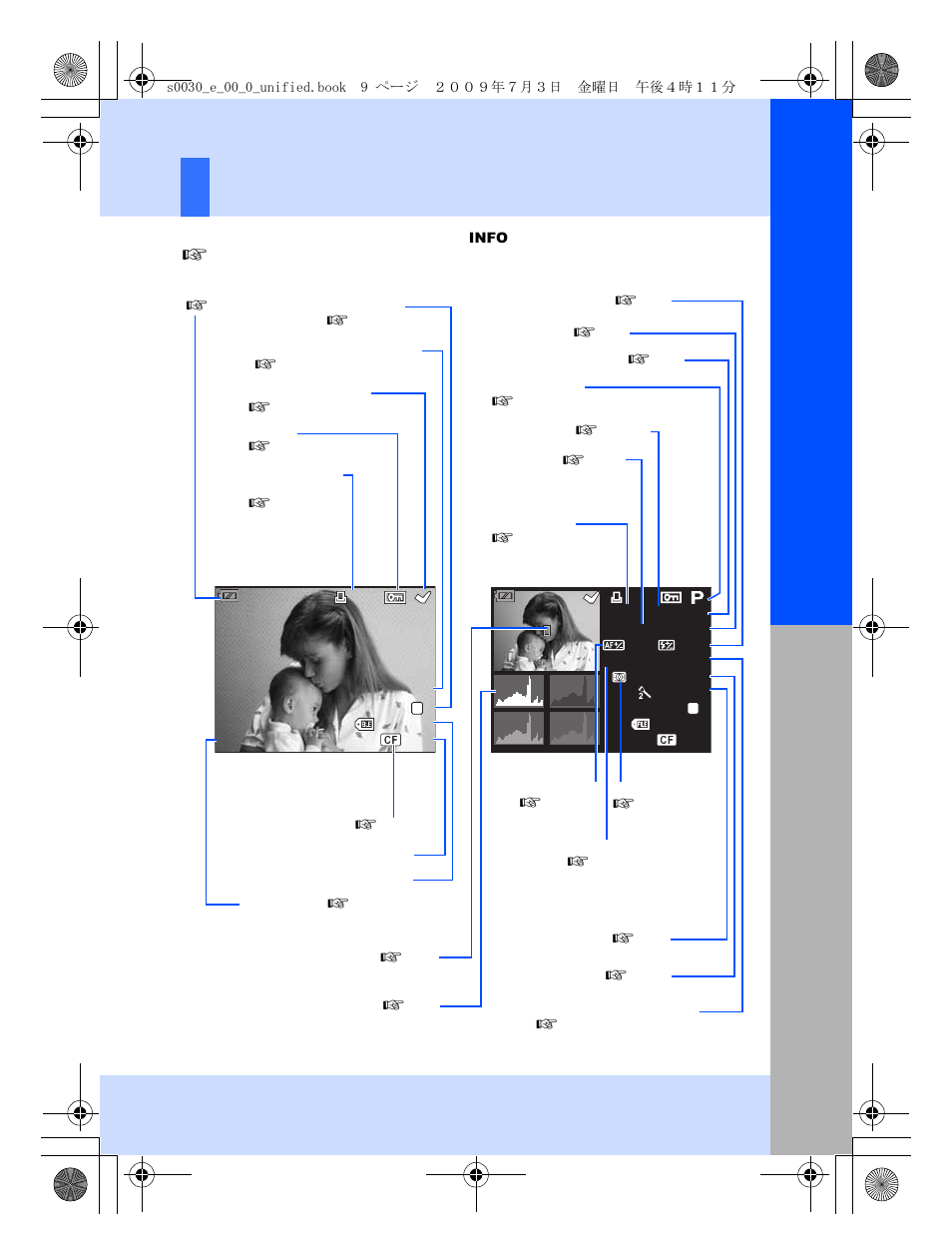 Lcd monitor (playback), Basic guid e, Names o f par ts a nd fun c tion s | Olympus E-600 User Manual | Page 9 / 155