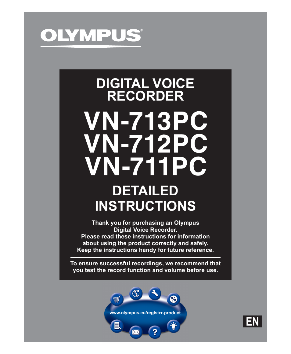 Olympus VN-711PC User Manual | 46 pages