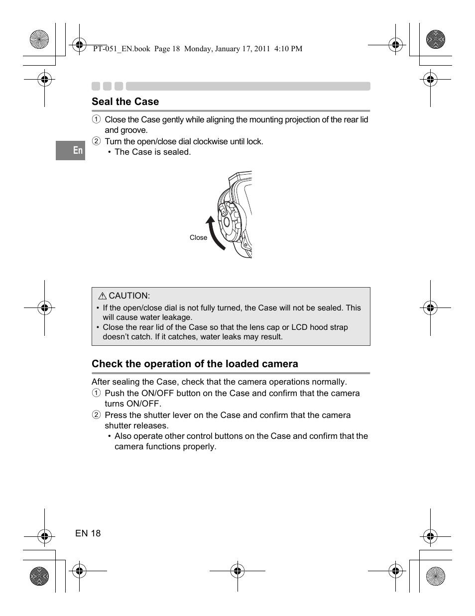 Olympus PT-051 User Manual | Page 18 / 30