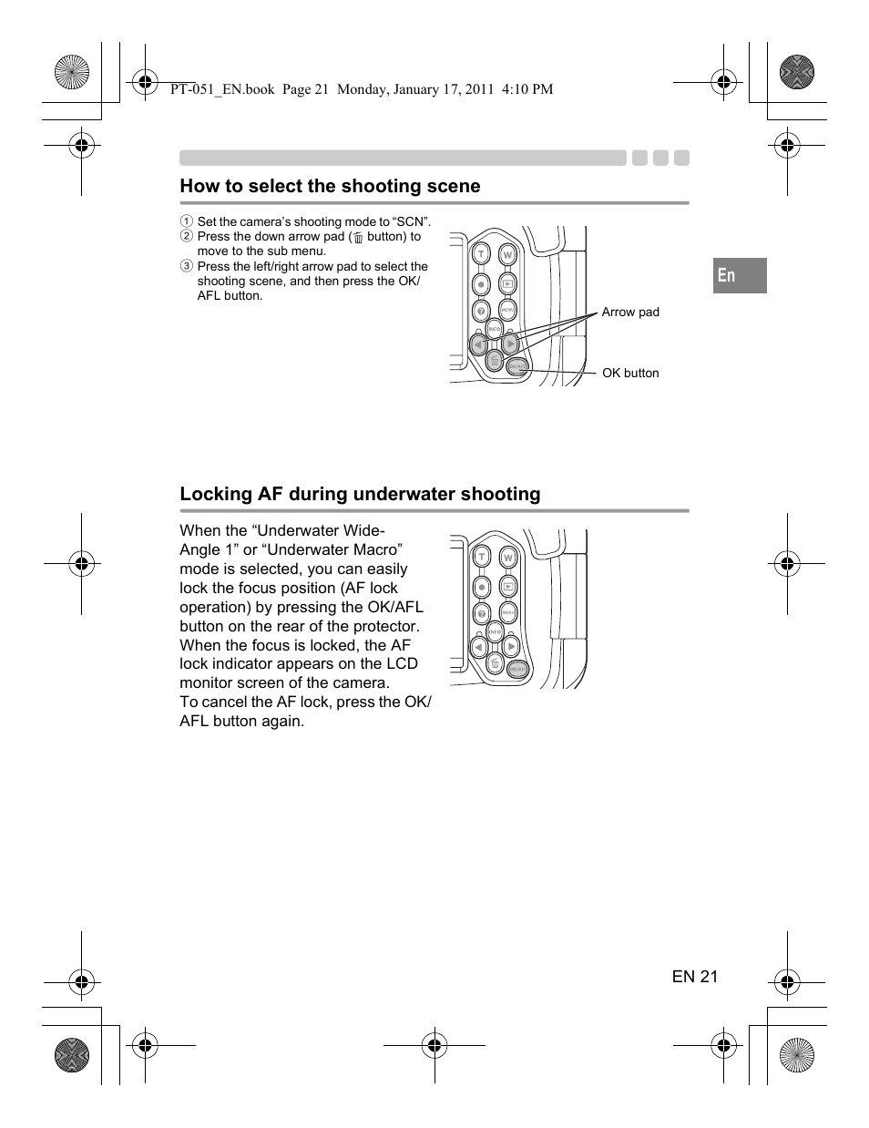Olympus PT-051 User Manual | Page 21 / 30