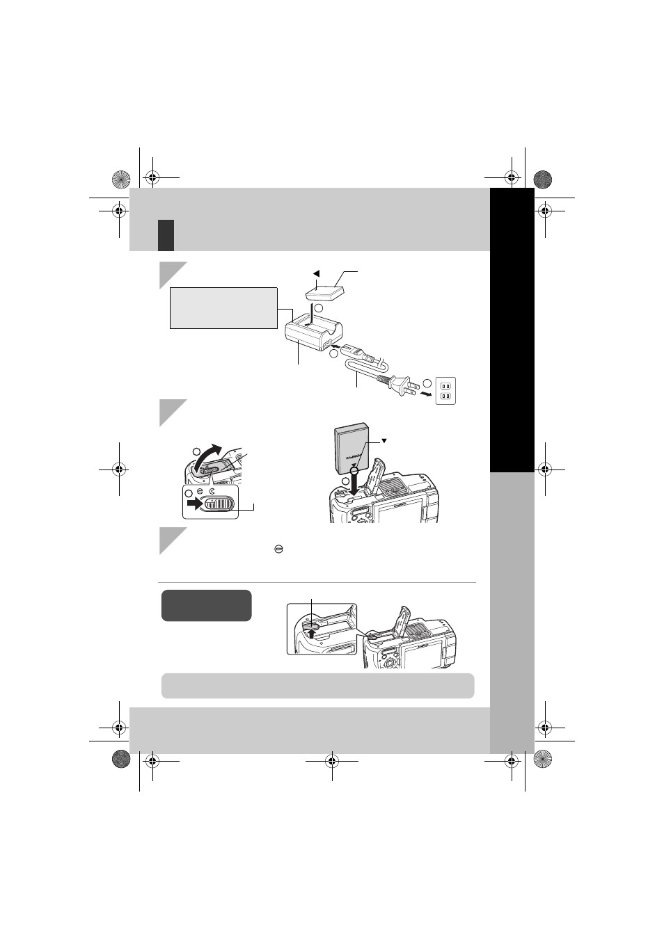 Preparing the battery | Olympus E-620 User Manual | Page 11 / 163