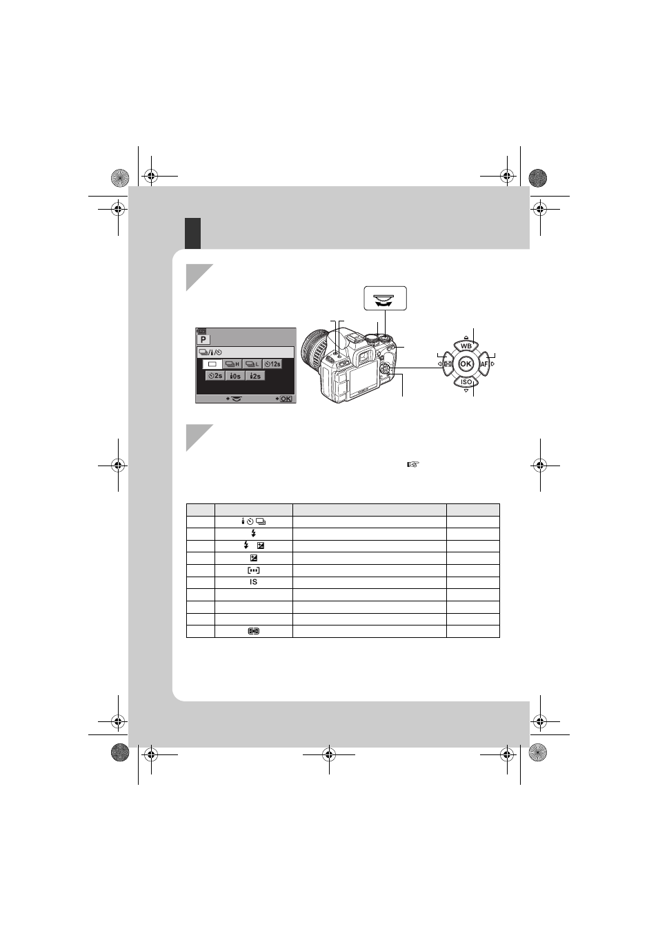 Using the direct buttons to operate the camera | Olympus E-620 User Manual | Page 20 / 163