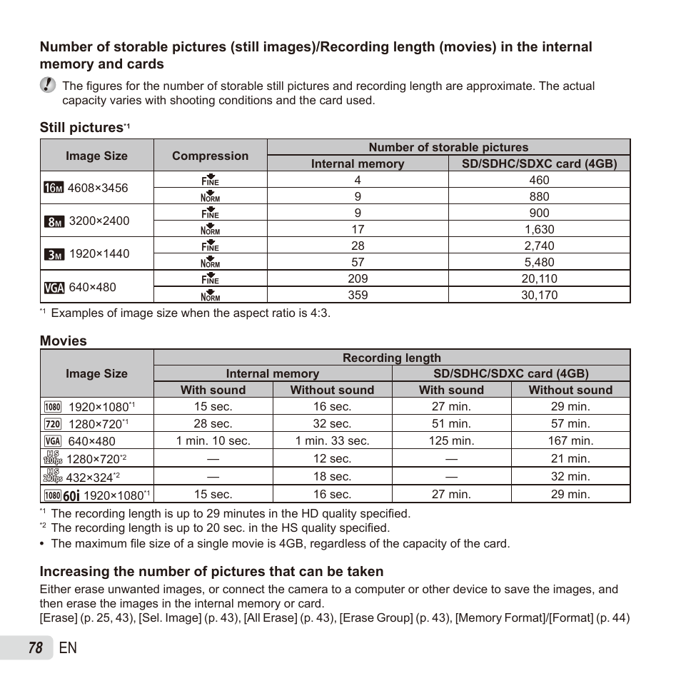 78 en | Olympus TG835 User Manual | Page 78 / 101